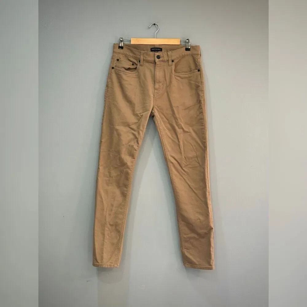 Men's Tan Banana Republic Cotton Stretch Pants Size 32x32 EUC